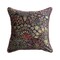 Hello Honey Botanical Print Eyelash Fringe Cotton Velvet Square Pillow, Multicolor Finish